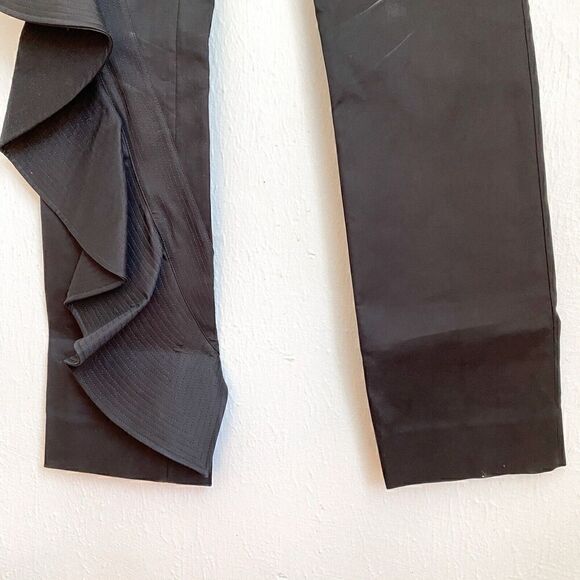 Alexis Black Cascade Ruffle Leg Dress Pants Trousers Women’s XS Evening Designer - Picture 7 of 12